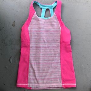 Ivivva by Lululemon Space Dye Pink & Blue Tank 10